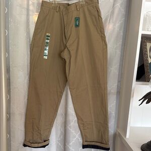L.L. Bean Tan Chinos Classic Flannel Lined pants